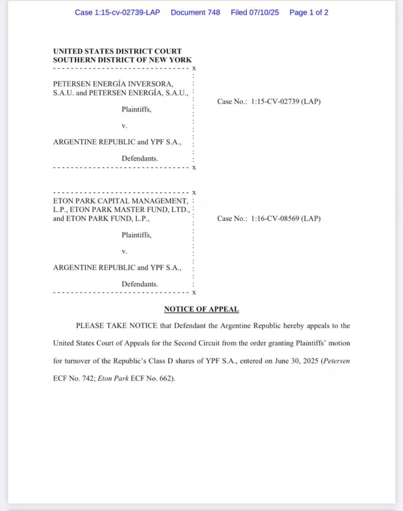 YPF, juicio