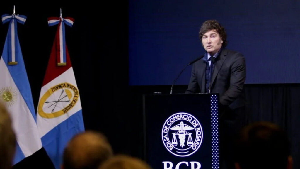 Milei, Bolsa de Comercio