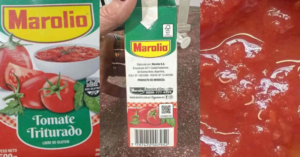 Tomate Triturado Marolio, Contaminación