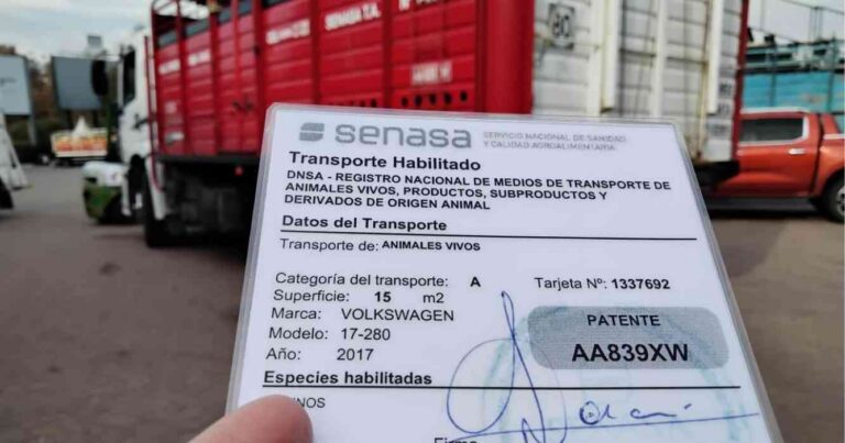 Ganadería, transporte, senasa