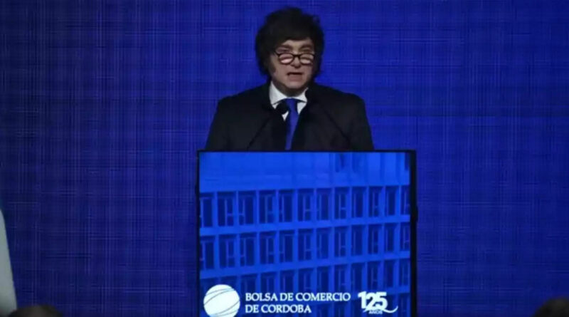 Milei, Bolsa de Comercio de Córdoba