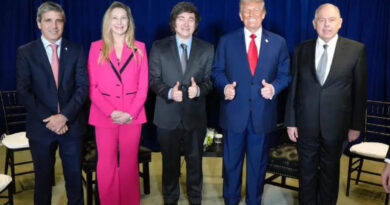 Javier Milei, Donald Trump, Karina Milei, Luis Caputo