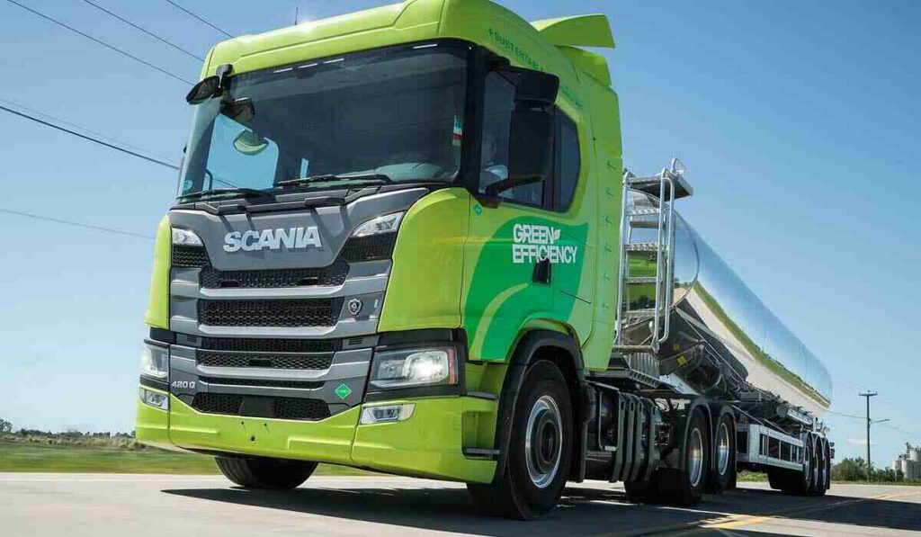 Scania, Camión a Gas, Transporte
