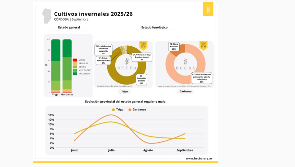 Trigo, Garbanzo, Córdoba, Cosecha, Campaña 2025/26