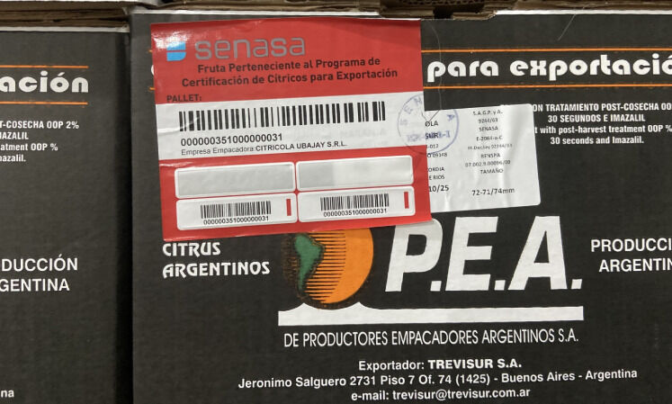 Entre Ríos, Naranjas, SENASA