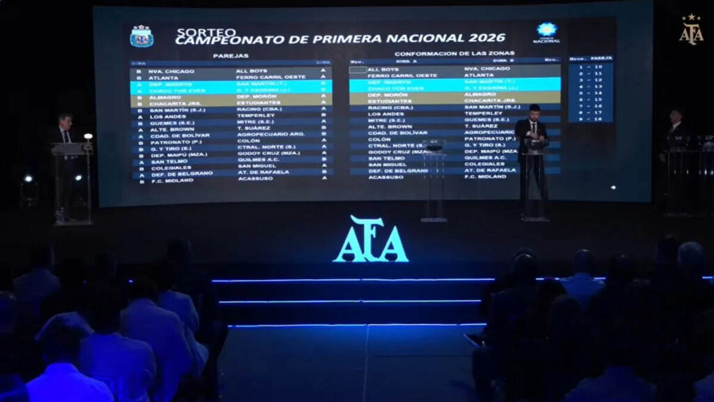 Primera Nacional 2026, AFA
