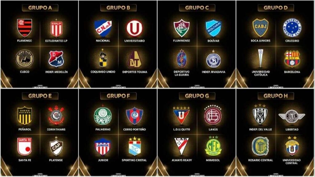 Libertadores 2026, grupos