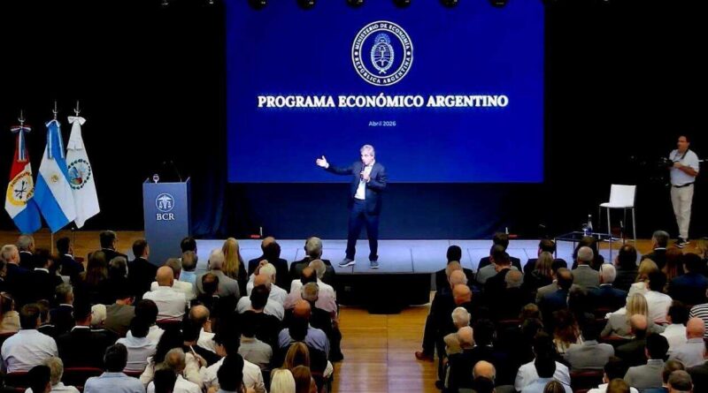 Luis Caputo, Bolsa de Comercio de Rosario, 2026, Retenciones