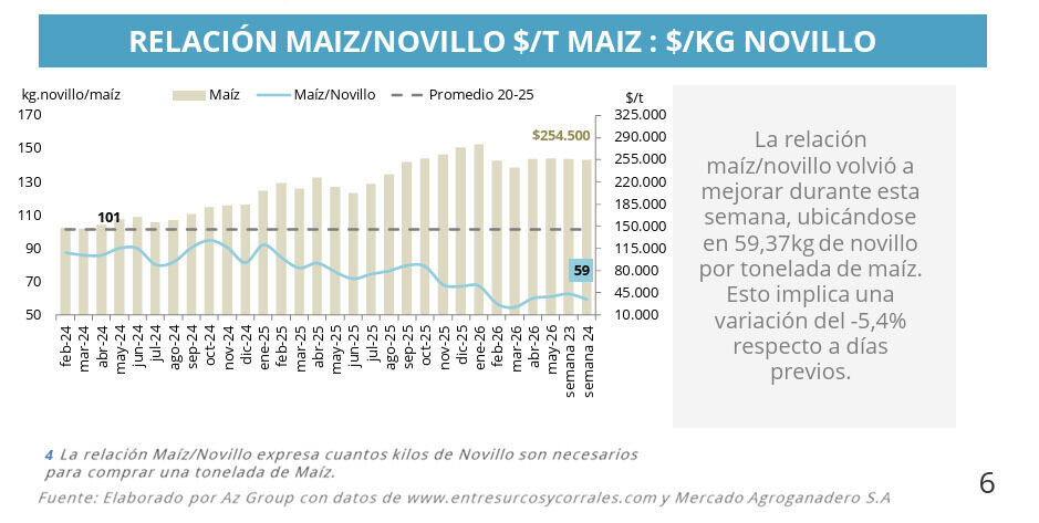 Invernada, Maíz, Novillo