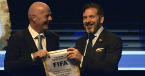 Alejandro Domínguez, Gianni Infantino, Mundial 2030, FIFA, Conmebol