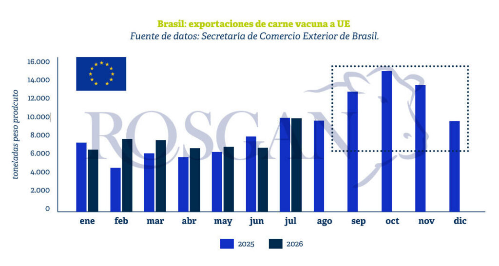 Brasil, exportaciones de carne vacuna, Unión Europea