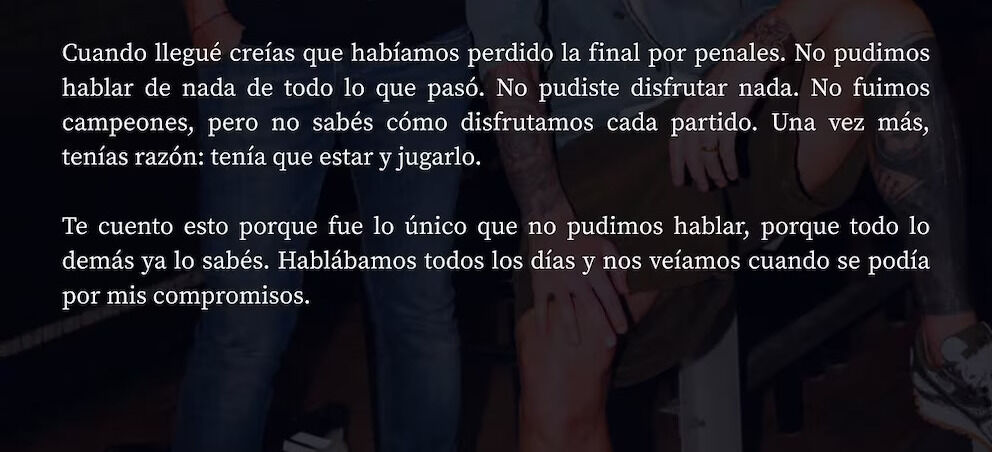Carta de Messi