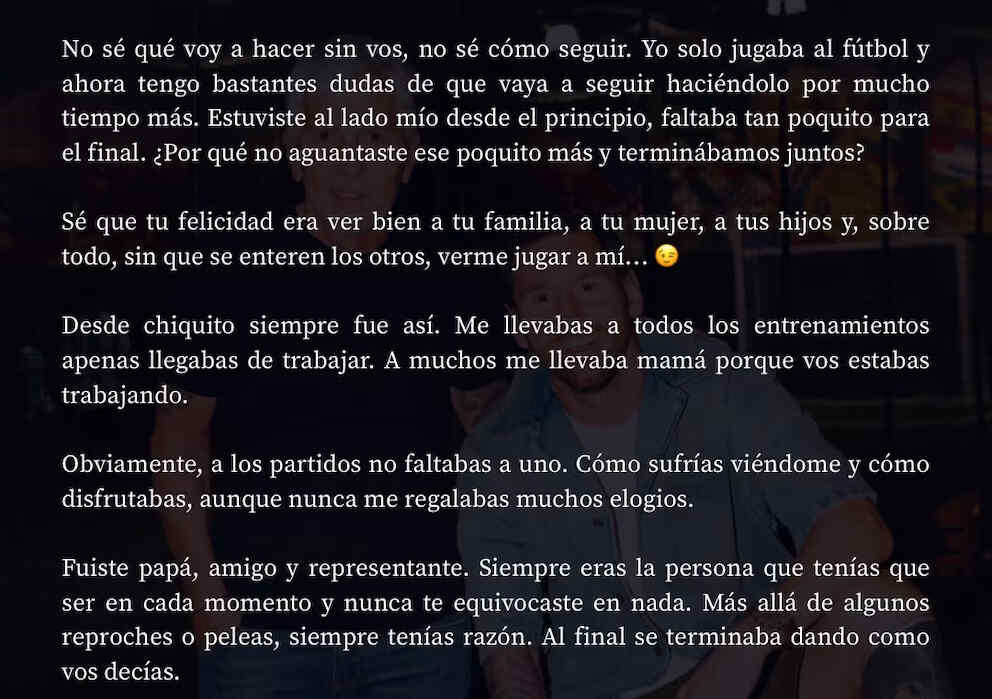 Carta de Messi