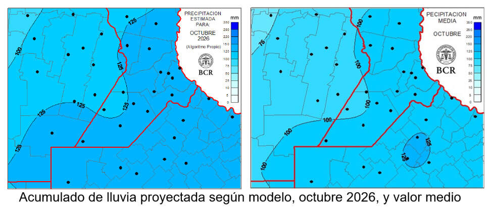 El Niño, Lluvias, Zona Núcleo, Octubre 2026
