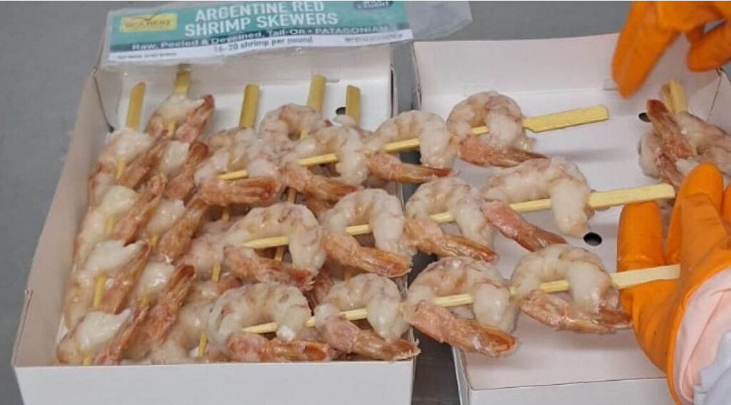 Brochetas de Langostino, Senasa, exportación
