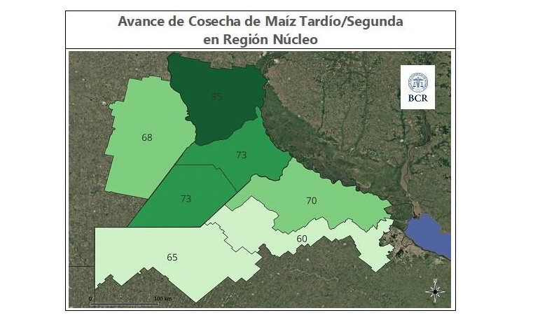 Cosecha de Maíz tardío, Zona Núcleo
