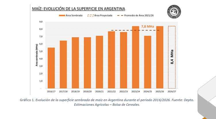 Maíz, Área Sembrada