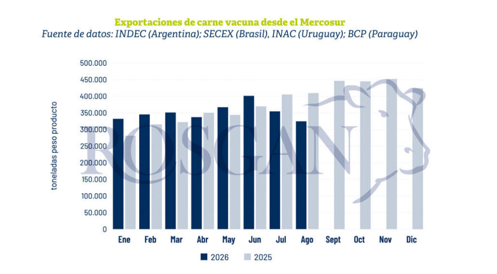 Exportaciones de Carne, Mercosur
