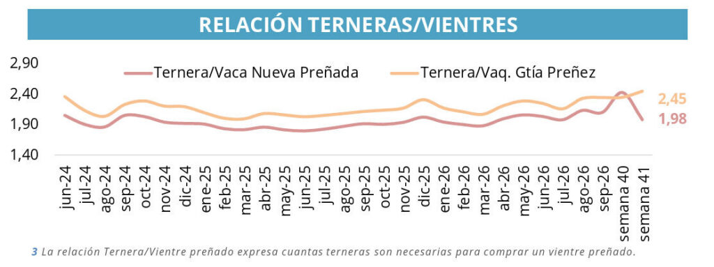Terneras, Vientres